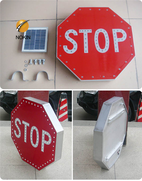 Solar Powered Flashing LED Pedestrian Crossing Sign, Diamond